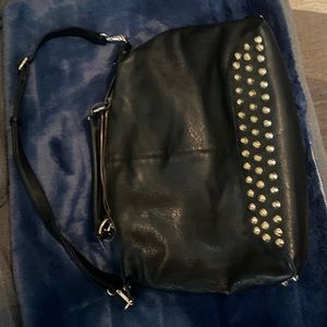Black Purse with Gold Spikes